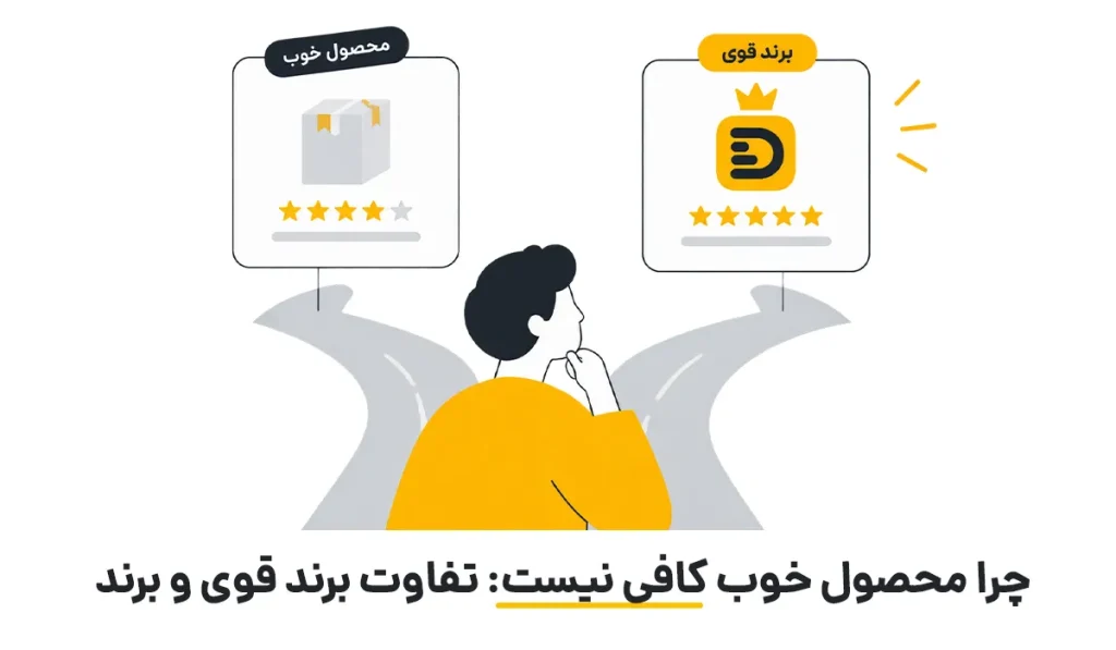 چرا محصول خوب کافی نیست: تفاوت برند قوی و برند فقط‌شناخته‌شده